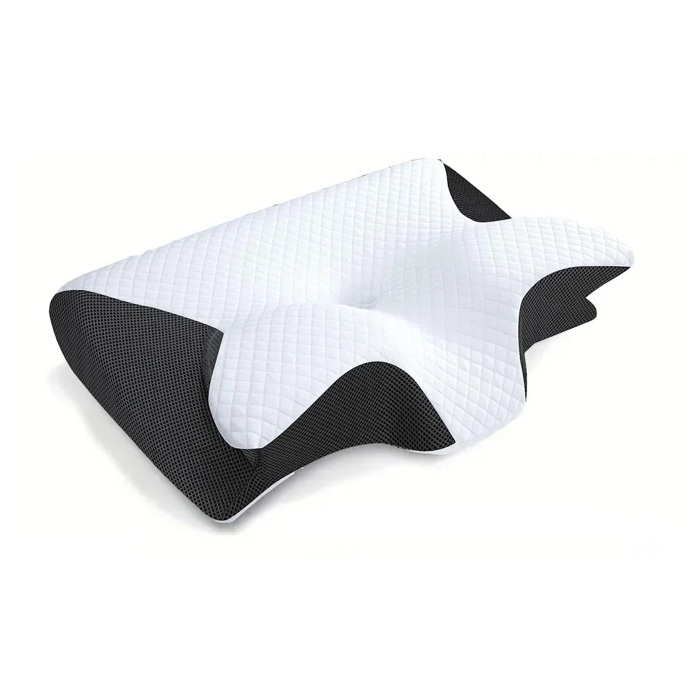 1pc Memory Foam Cervical Pillow, 2 in 1 Ergonomic Contour Orthopedic Pillow for Neck Pain, Contoured Support Pillows,Neck Pillow - Ultimate korean beauty kit